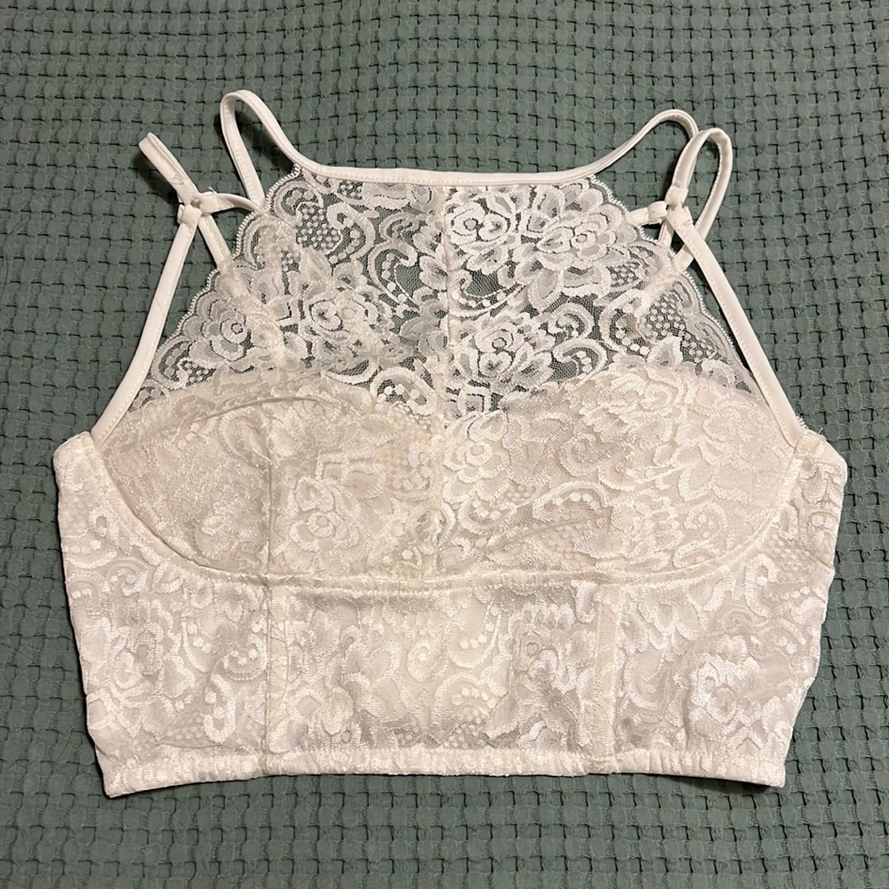 White Lace Bralette - S